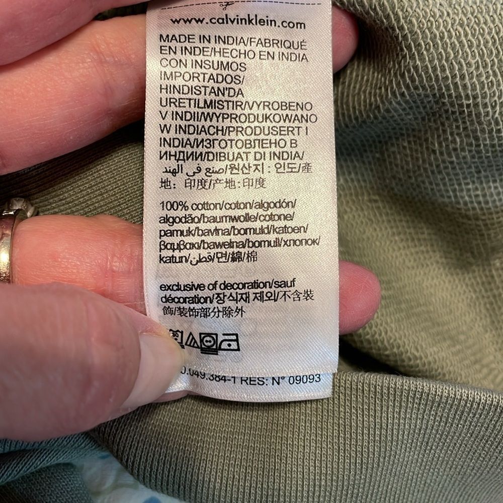 Calvin Klein Hoodie, Green, oversized, Large - Picture 8 of 8